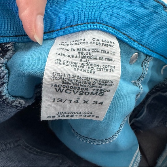 Wrangler Straight Leg Denim Western Rodeo Jeans Size 13/14 x 34 - Picture 5 of 5